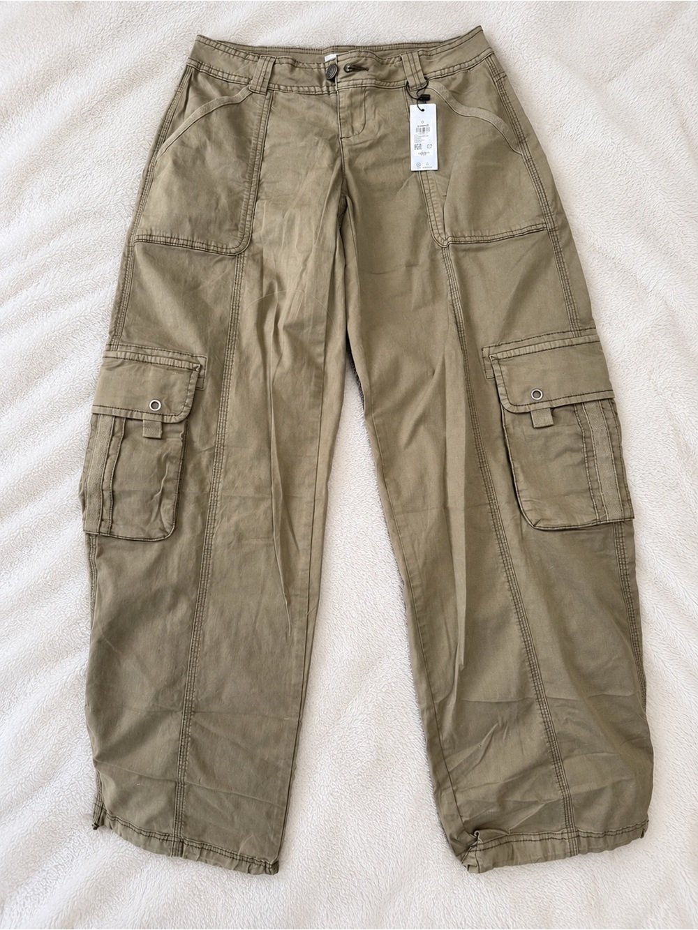 Garage Low Rise Baggy Cargo Pants Size 0 Olive Khaki